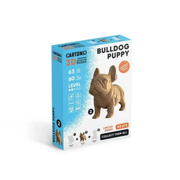 BULLDOG PUPPY - Картонний 3Д пазл