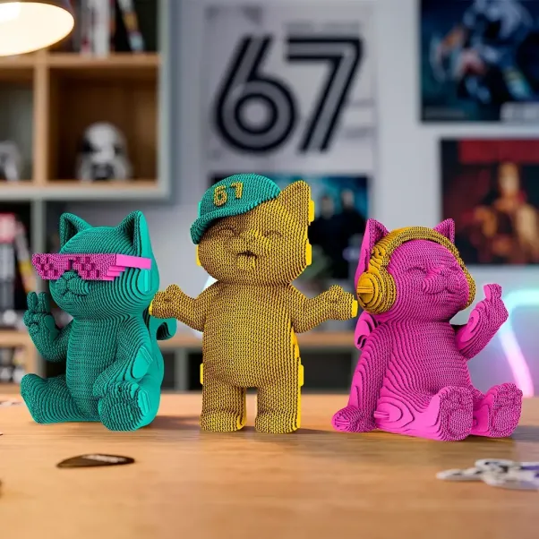 Веселі кошенята (FUN KITTENS TRIO) - Картонний 3Д пазл