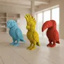 ТРІО ТРОПІЧНИХ ПТАХІВ (TROPICAL BIRDS TRIO) – Картонний 3Д пазл