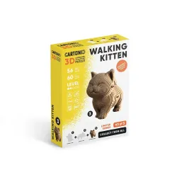 WALKING KITTEN - Картонний 3Д пазл
