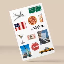 New York - 3д стікер пак А6