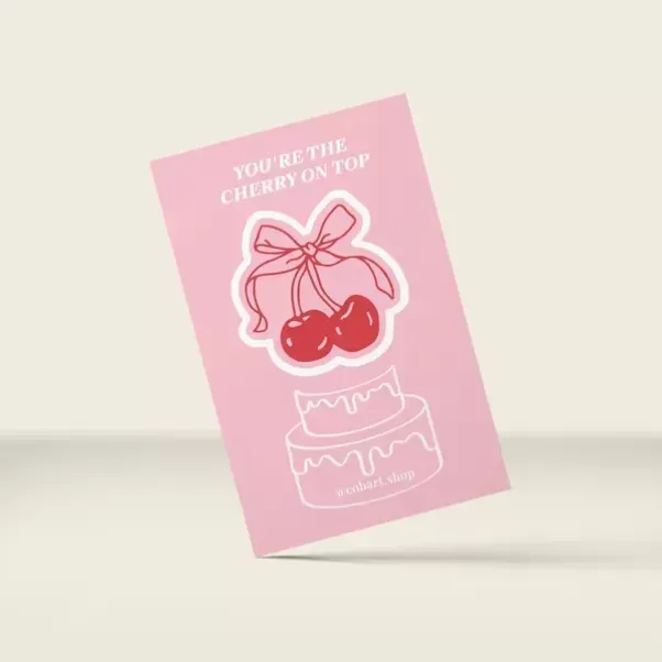 Об'ємний стікер You are my cherry