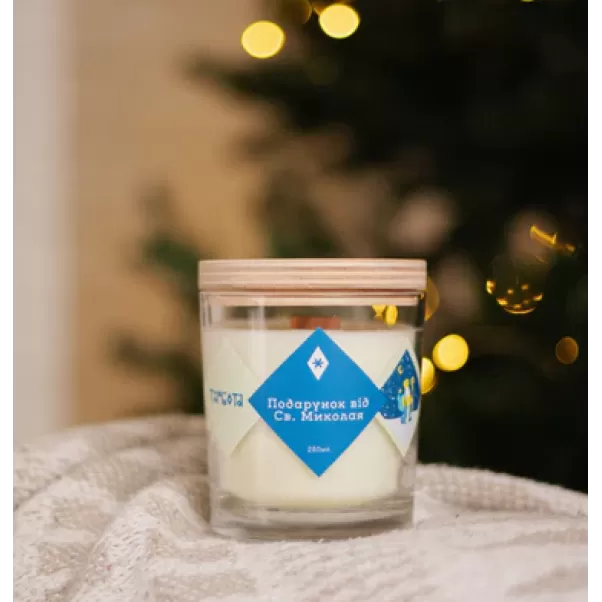Свічка "Подарунок від Святого Миколая", 250 мл, 30 год