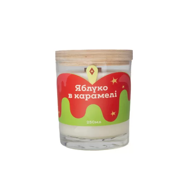 Ароматична соєва свічка "Яблуко в карамелі" 250 мл, 30 год