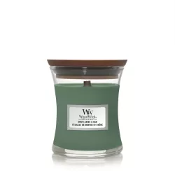 Ароматична свічка  Woodwick Mini Mint leaves & Oak 85 г.з нотами м'яти та дуба