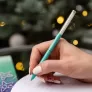 Тонка металева ручка з перлинами "Mint"