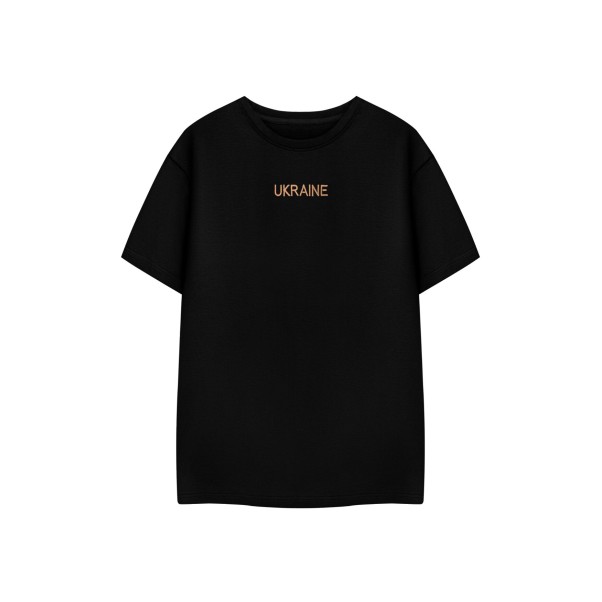 Футболка UKRAINE жіноча чорна (L- XXL)