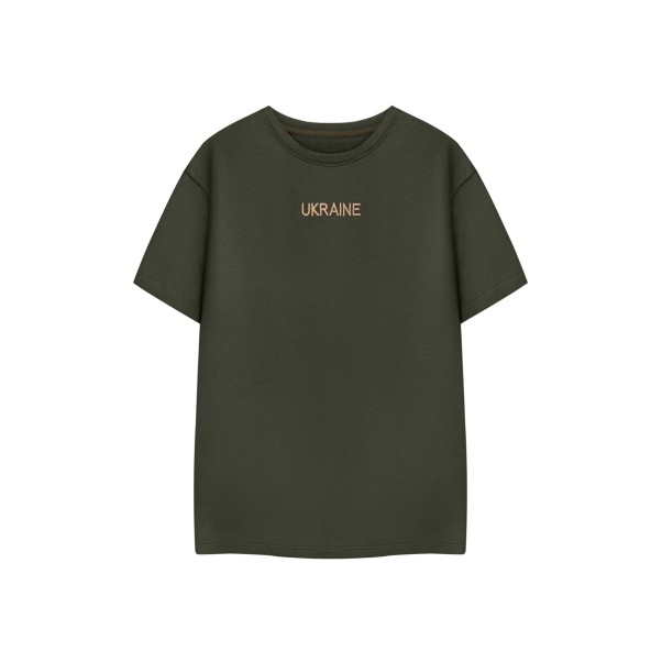 Футболка UKRAINE чоловіча хакі (L- XXXL)