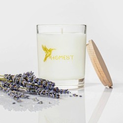 Свічка Lavender Sunday у прозорому склі