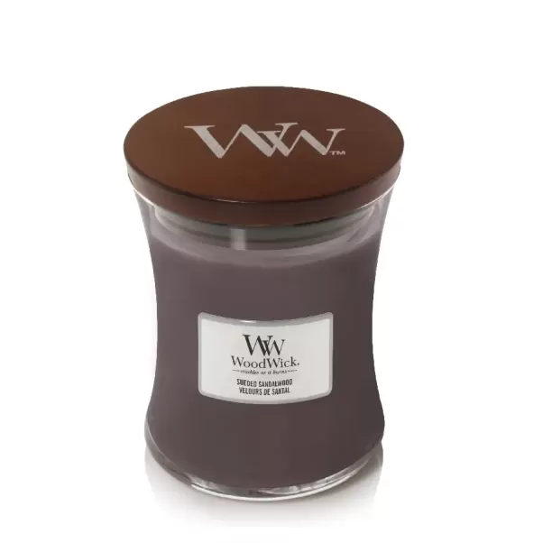 Ароматична свічка з ароматом замші і сандалу Woodwick Medium Sueded Sandalwood 275 г