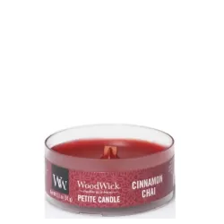 Ароматична свічка з ароматом ванілі та кориці Woodwick Petite Cinnamon Chai 31 г