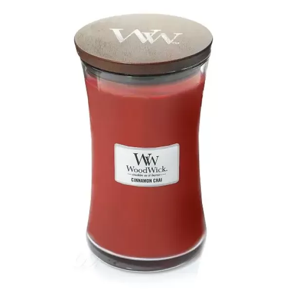 Ароматична свічка з ароматом ванілі та кориці Woodwick Large Cinnamon Chai 609 г