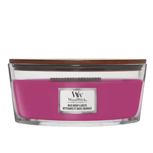 Ароматична свічка з ароматом буряка, ягід та апельсину Woodwick Ellipse Wild Berry & Beets 453 г