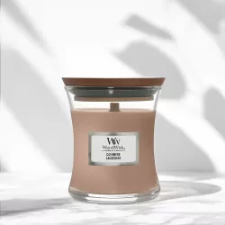 Ароматична свічка з ароматом айви, ірису та сандалу Woodwick Mini Cashmere 85г