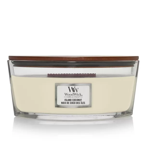 Ароматична свічка з ароматом кокоса та ананаса Woodwick Ellipse Island Coconut 453 г