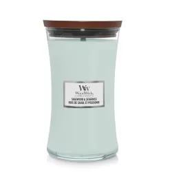 Ароматична свічка з нотами шавлії, океану та кедра Woodwick Large Sagewood & Seagrass 609 г