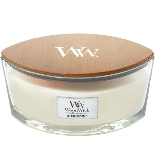 Ароматична свічка з ароматом кокоса та ананаса Woodwick Ellipse Island Coconut 453 г