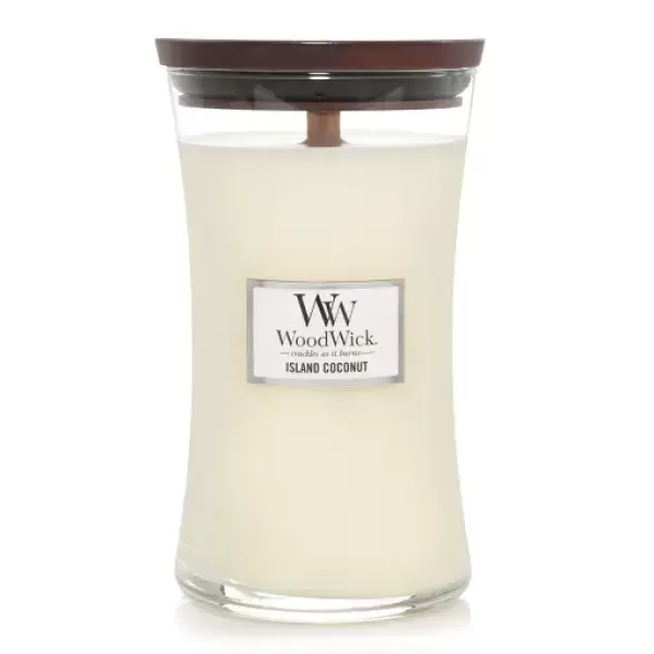 Ароматична свічка з ароматом кокоса та ананаса Woodwick Large Island Coconut 609 г