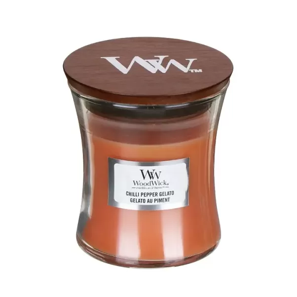 Ароматична свічка з червоним перцем і ваніллю Woodwick Medium Chilli Pepper Gelato 275 г