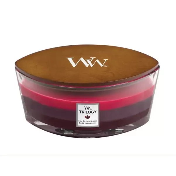 Ароматична свічка з тришаровим ароматом Woodwick Ellipse Trilogy Sun Ripened Berries 453 г