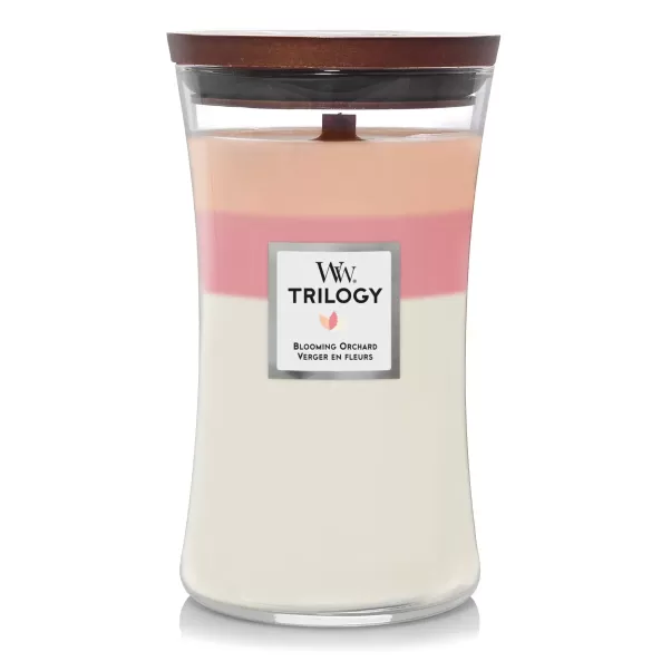 Ароматична свічка з ніжними нотами Woodwick Large Trilogy Blooming Orchard 609 г