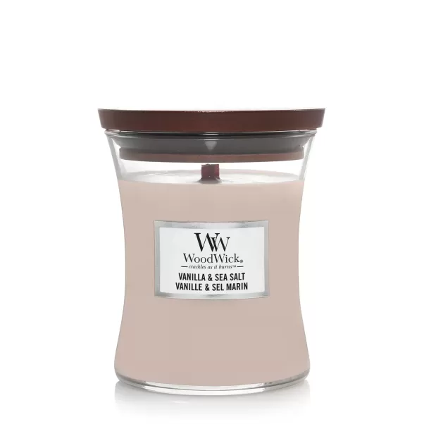 Ароматична свічка з ароматом ванілі та нотами морської солі Woodwick Mini Vanilla & Sea Salt 275 г