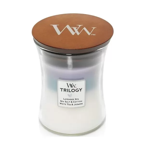 Ароматична свічка з тришаровим ароматом Woodwick Medium Trilogy Calming Retreat 275 г