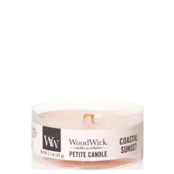 Ароматична свічка з ароматом цитрусових, кокоса і ванілі Woodwick Petite Coastal Sunset 31 г