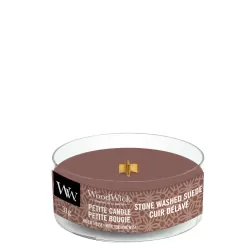 Ароматична свічка з ароматом замші Woodwick Petite Stone Washed Suede 31 г