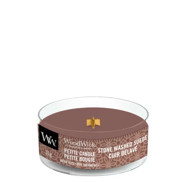 Ароматична свічка з ароматом замші Woodwick Petite Stone Washed Suede 31 г