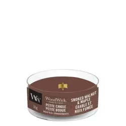 Ароматична свічка з ароматом копченого горіха і клена Woodwick Petite Smoked Walnut & Maple 31 г