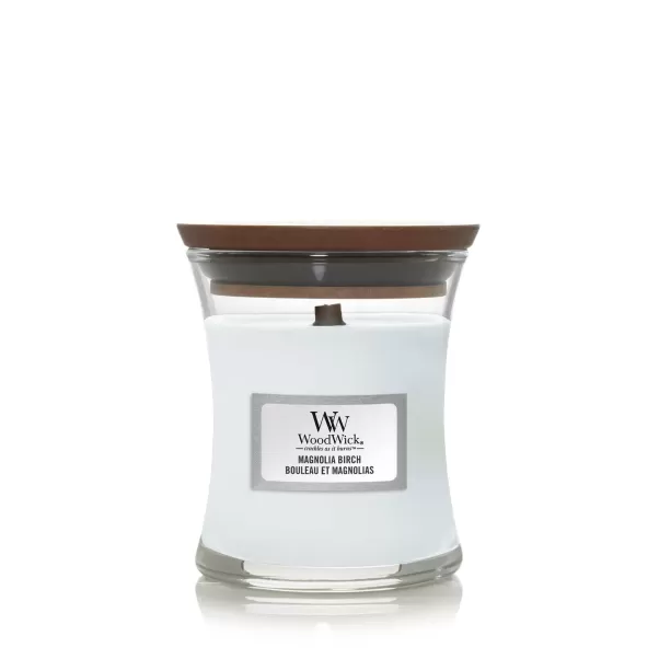 Ароматична свічка з нотами магнолії та берези Woodwick Mini Magnolia birch 85 г