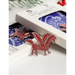 Металевий значок «Крилатий кінь»