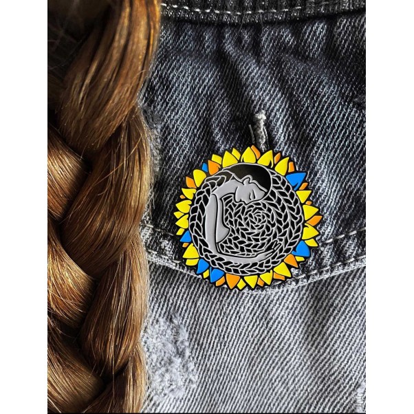 Металевий значок "Соняшник"