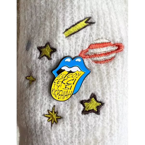 Металевий значок "Lips"