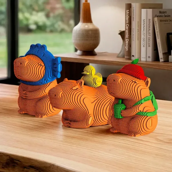 ТРІО КАПІБАР (CAPYBARA TRIO TRIO) – Картонний 3Д пазл