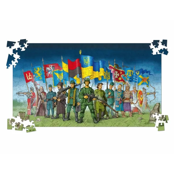 Дерев’яний пазл «Пантеон Героїв» Юрій Журавель